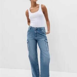 GAP 90s loose cargo mid rise jeans